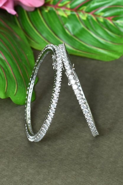 Zircon Diamonds Studded Bangles - Set of 2 