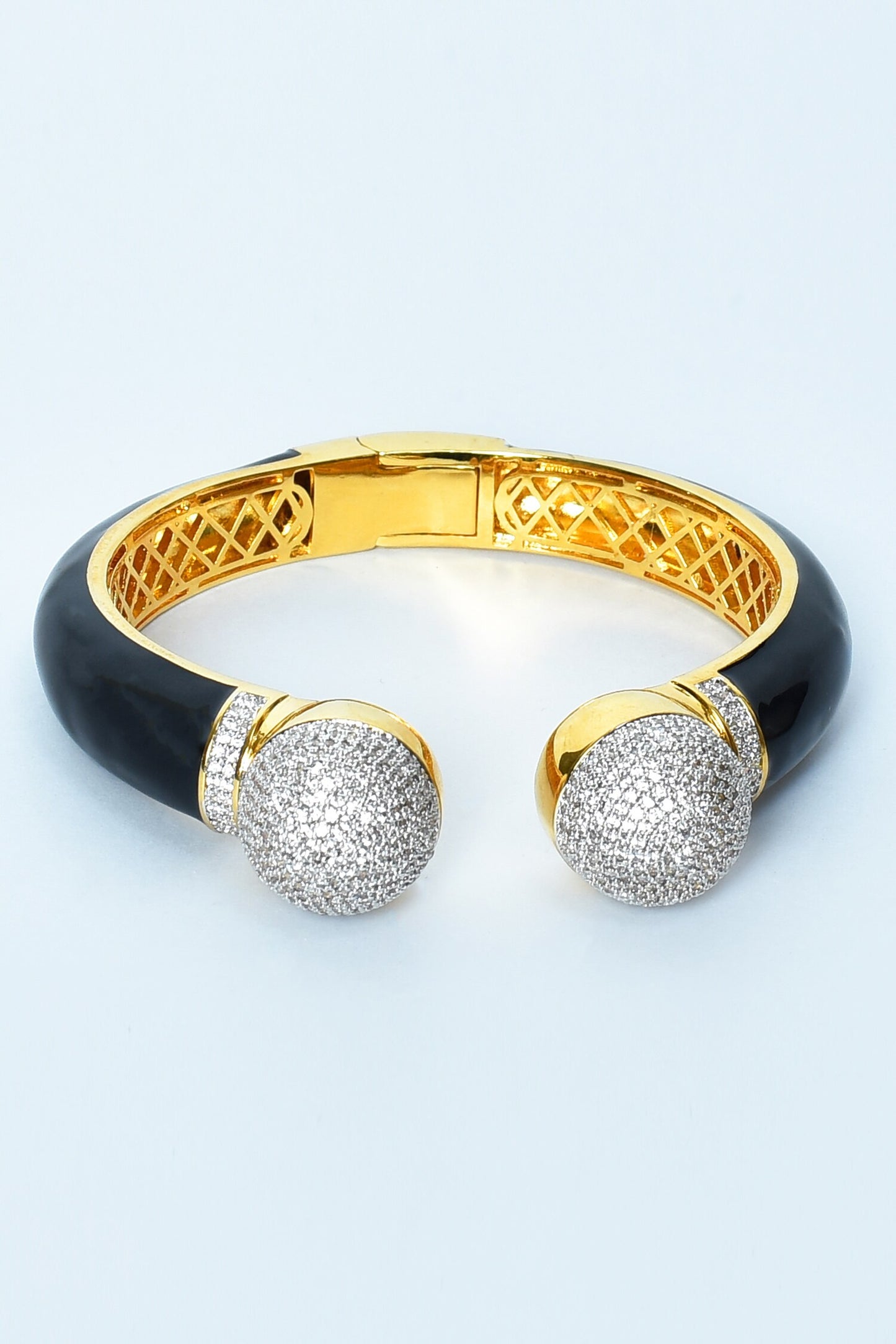 Zircon Diamonds Studded Open Bangle 