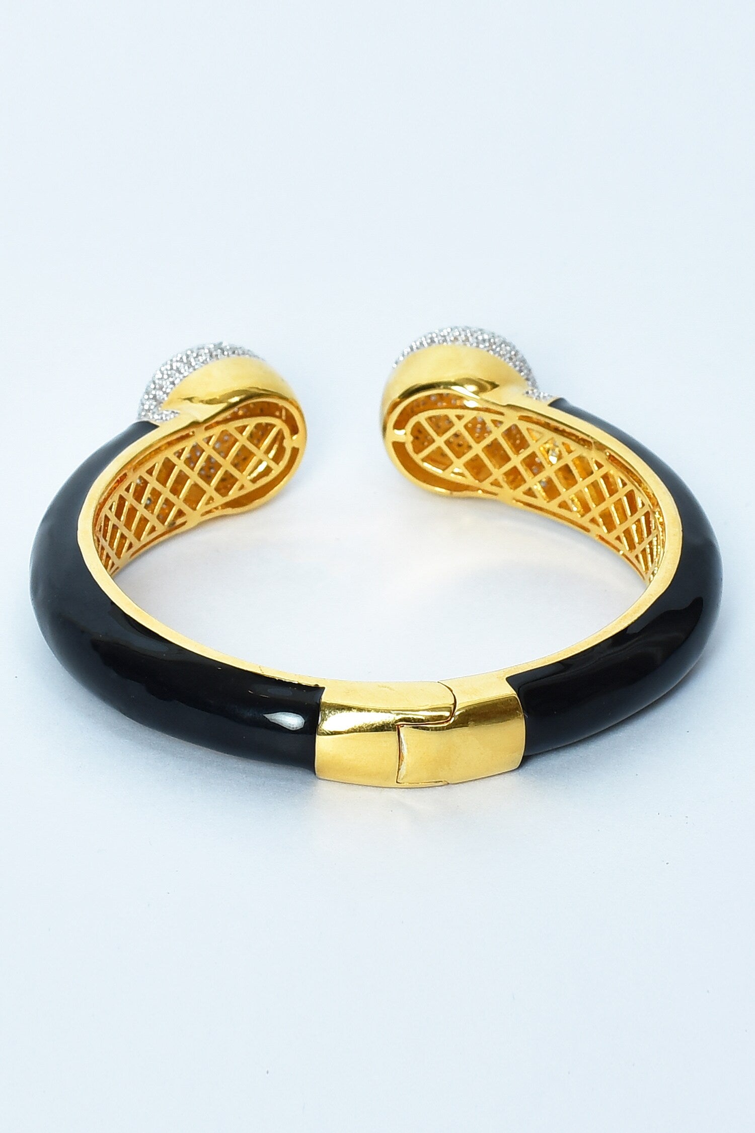 Zircon Diamonds Studded Open Bangle 