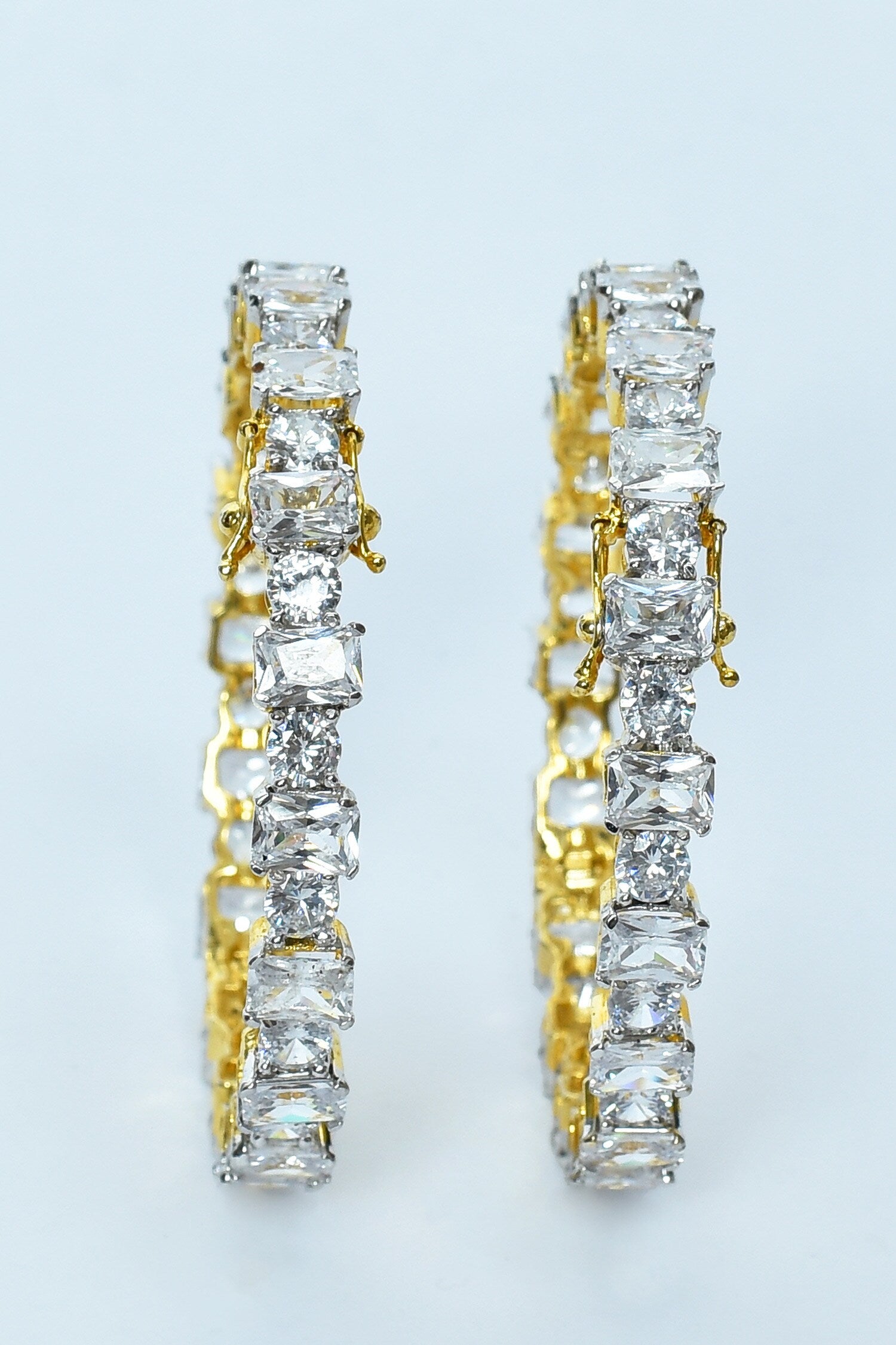 Studded Zircon Diamonds Bangles - Set of 2 