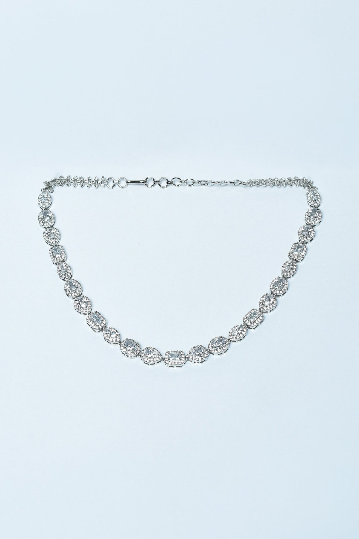 Zircon Diamonds Studded Choker Necklace Set 