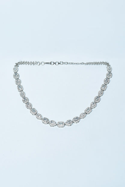 Zircon Diamonds Studded Choker Necklace Set 