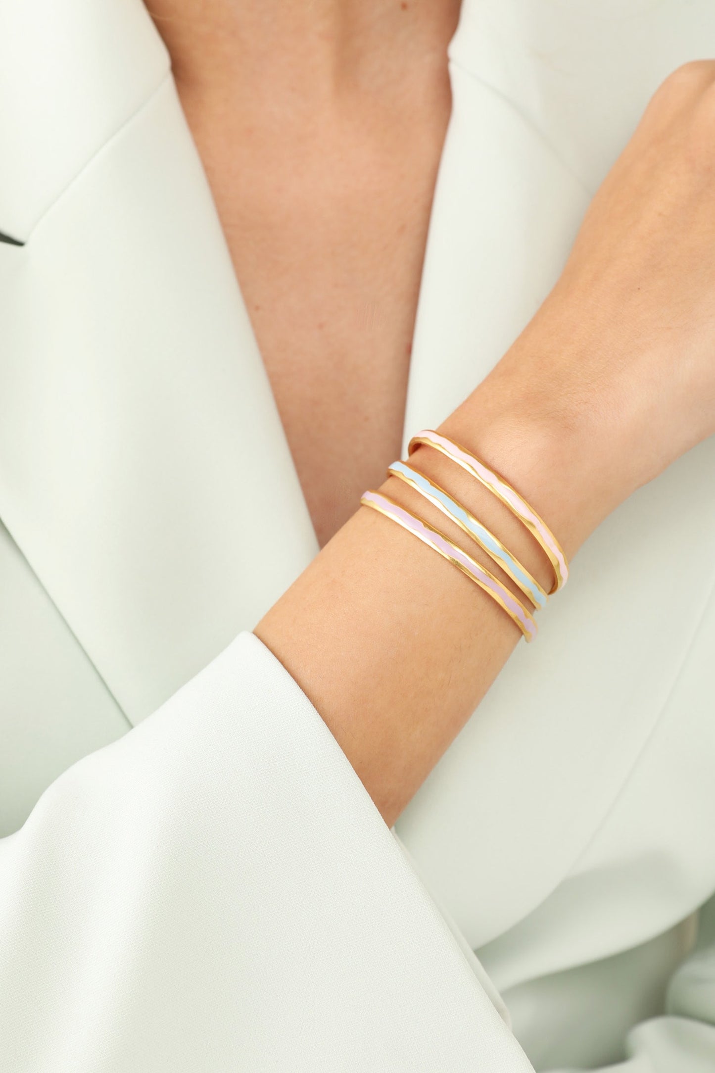 Chiara Enamelled Bracelet - Set of 3 