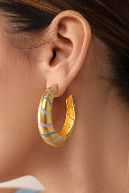 Lucia Enamelled Hoops 