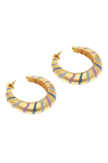 Lucia Enamelled Hoops 