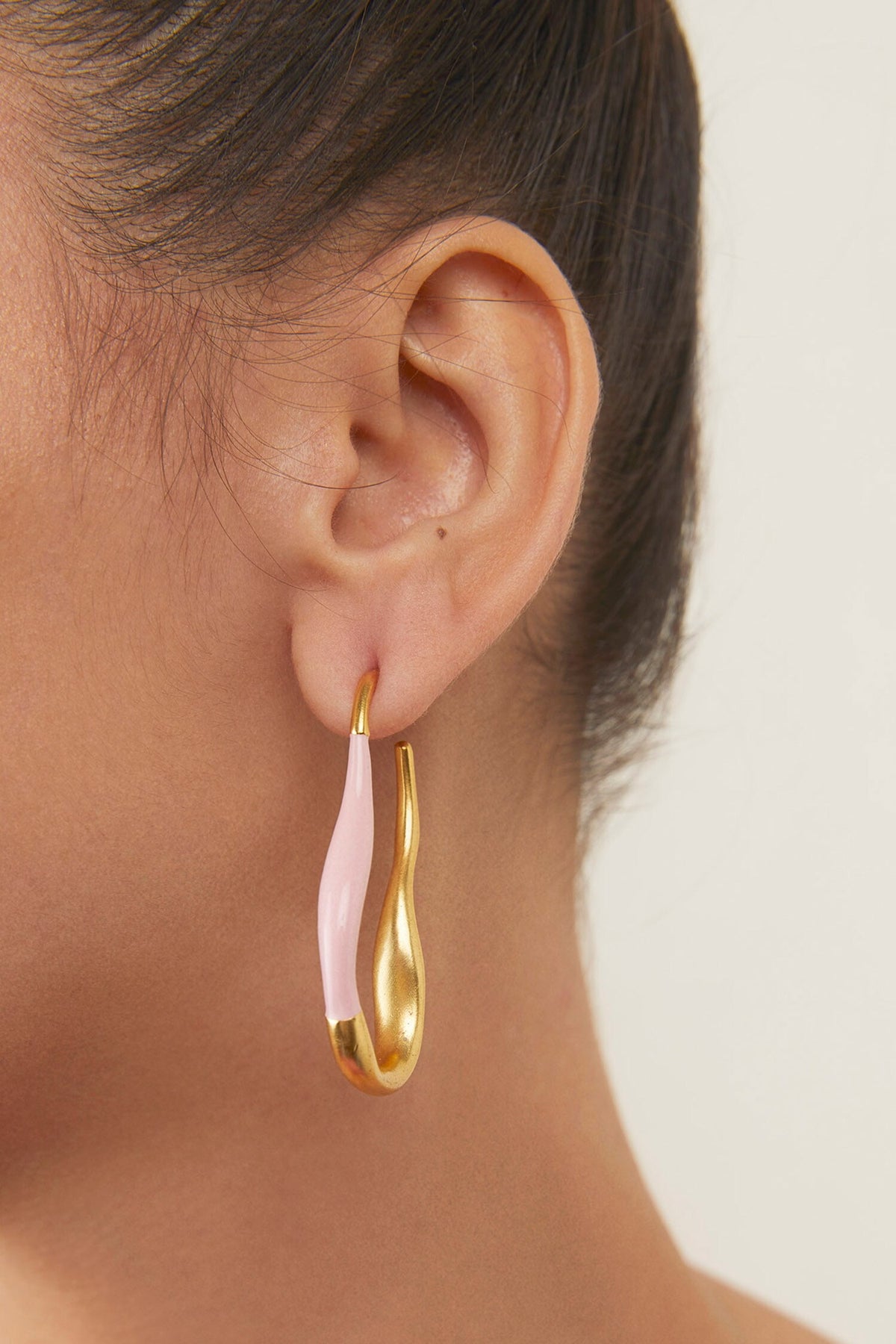 Mia Enamelled Hoops 