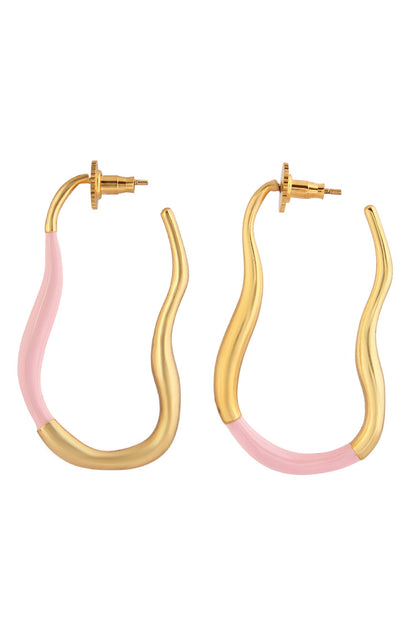 Mia Enamelled Hoops 