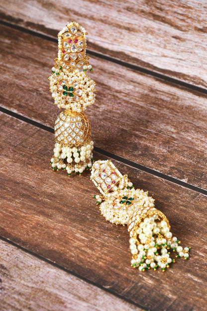Kundan Embellished Jhumkis 