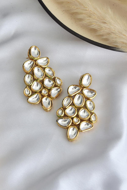 Kundan Embellished Toned Earrings 