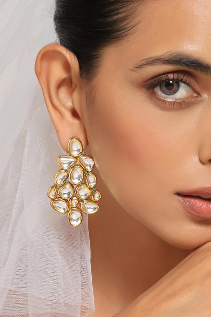 Kundan Embellished Toned Earrings 