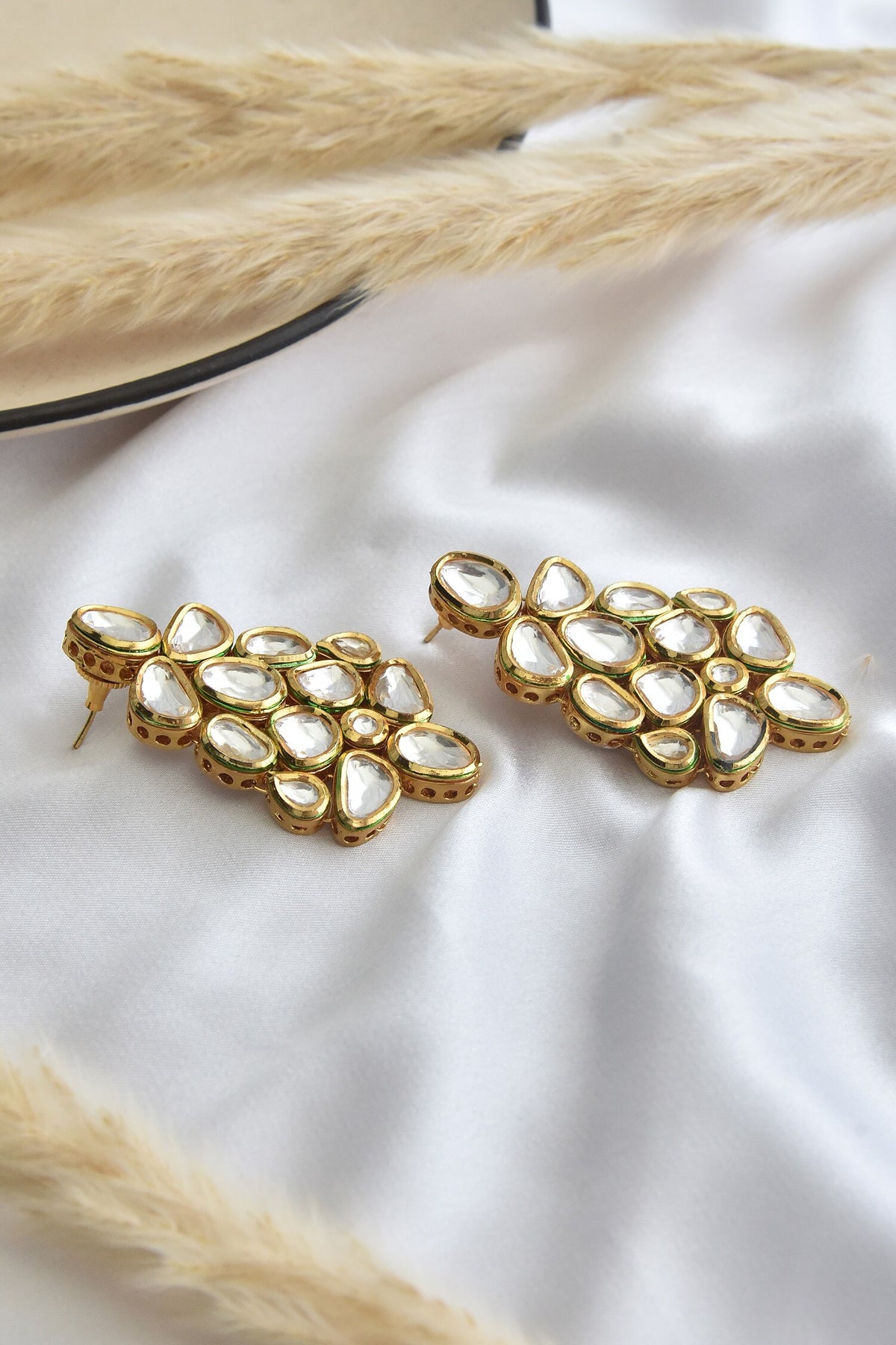 Kundan Embellished Toned Earrings 