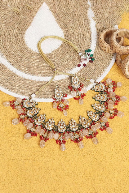 Floral Pattern Choker Set 
