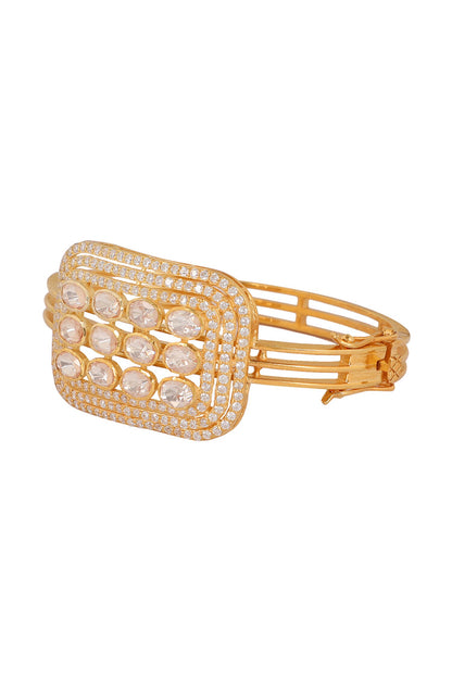 Moissanite Polki Embellished Bracelet 