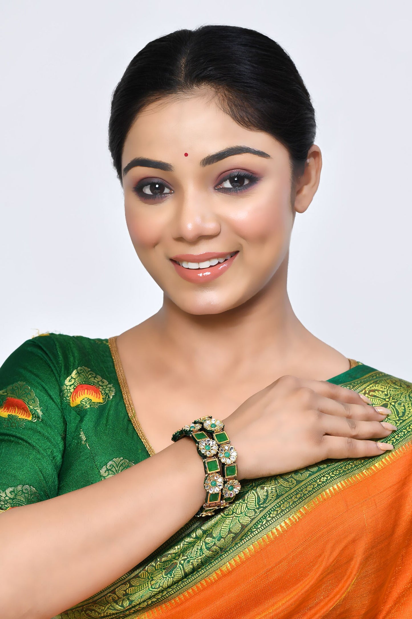 Kundan Embellished Kada - 2 Piece 