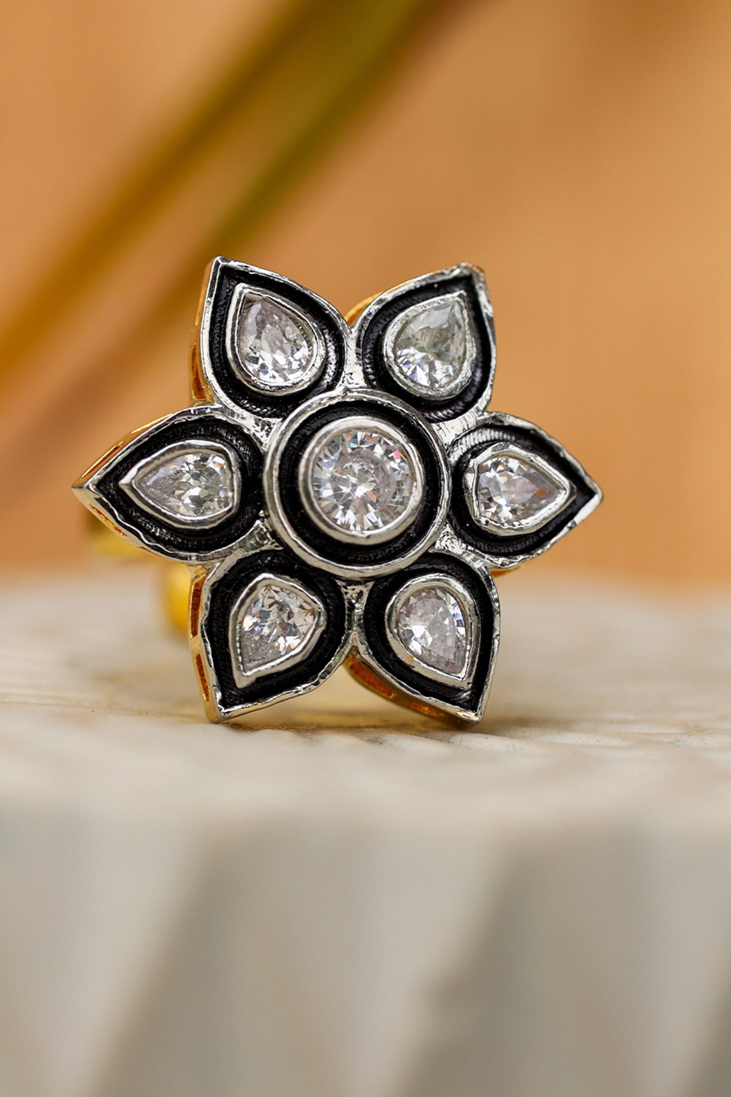 Faux Diamond Ring 