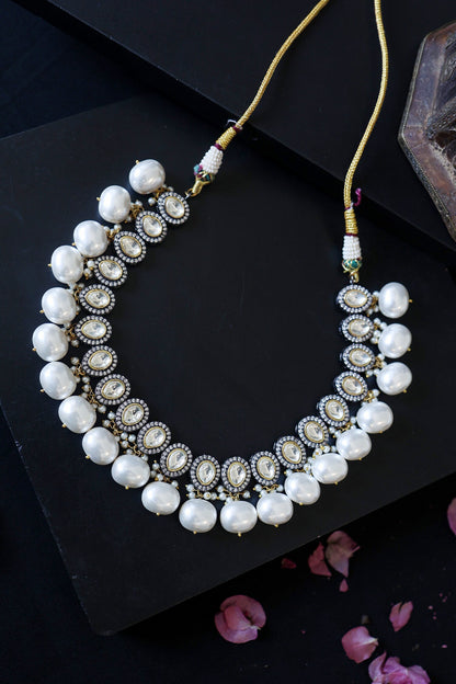 Polki & Pearl Necklace 