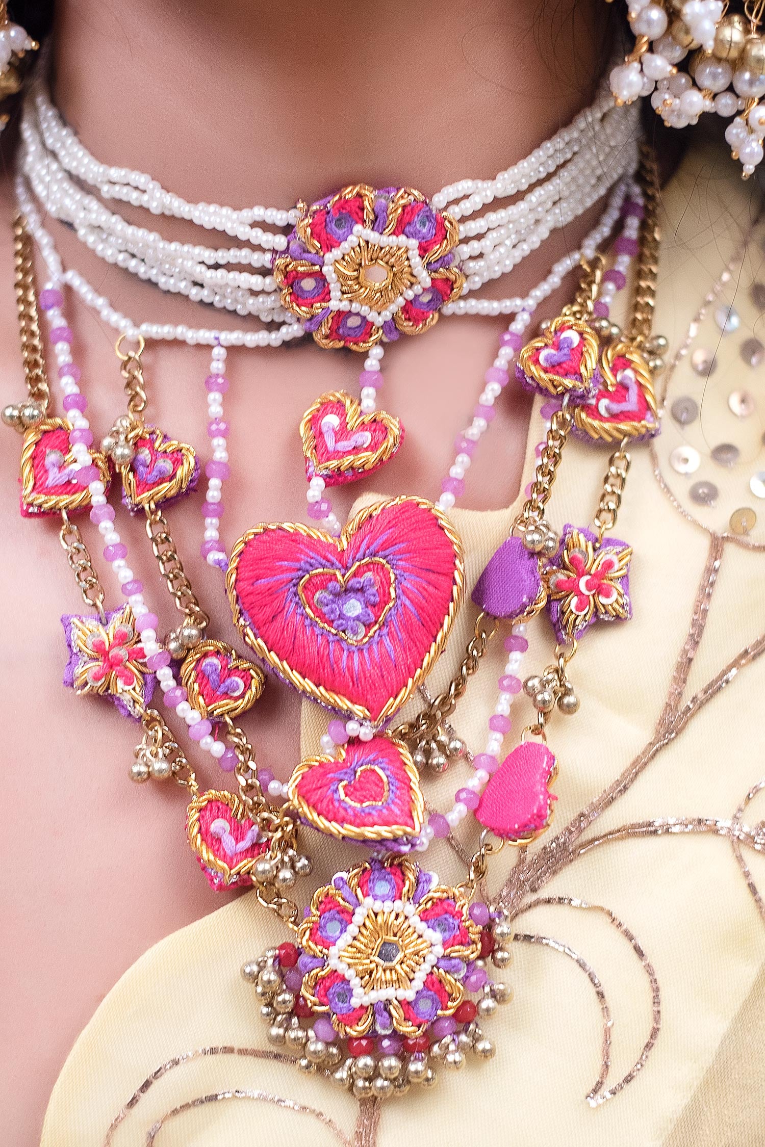 Dabka Embroidered Necklace 