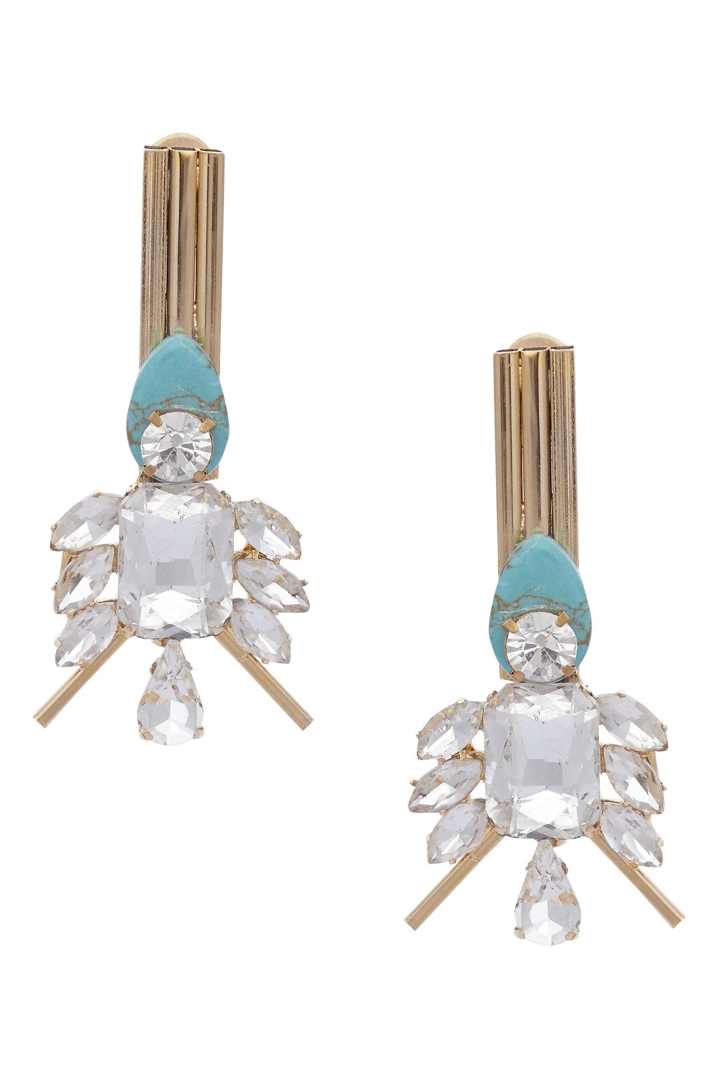 Structured stone earrings 