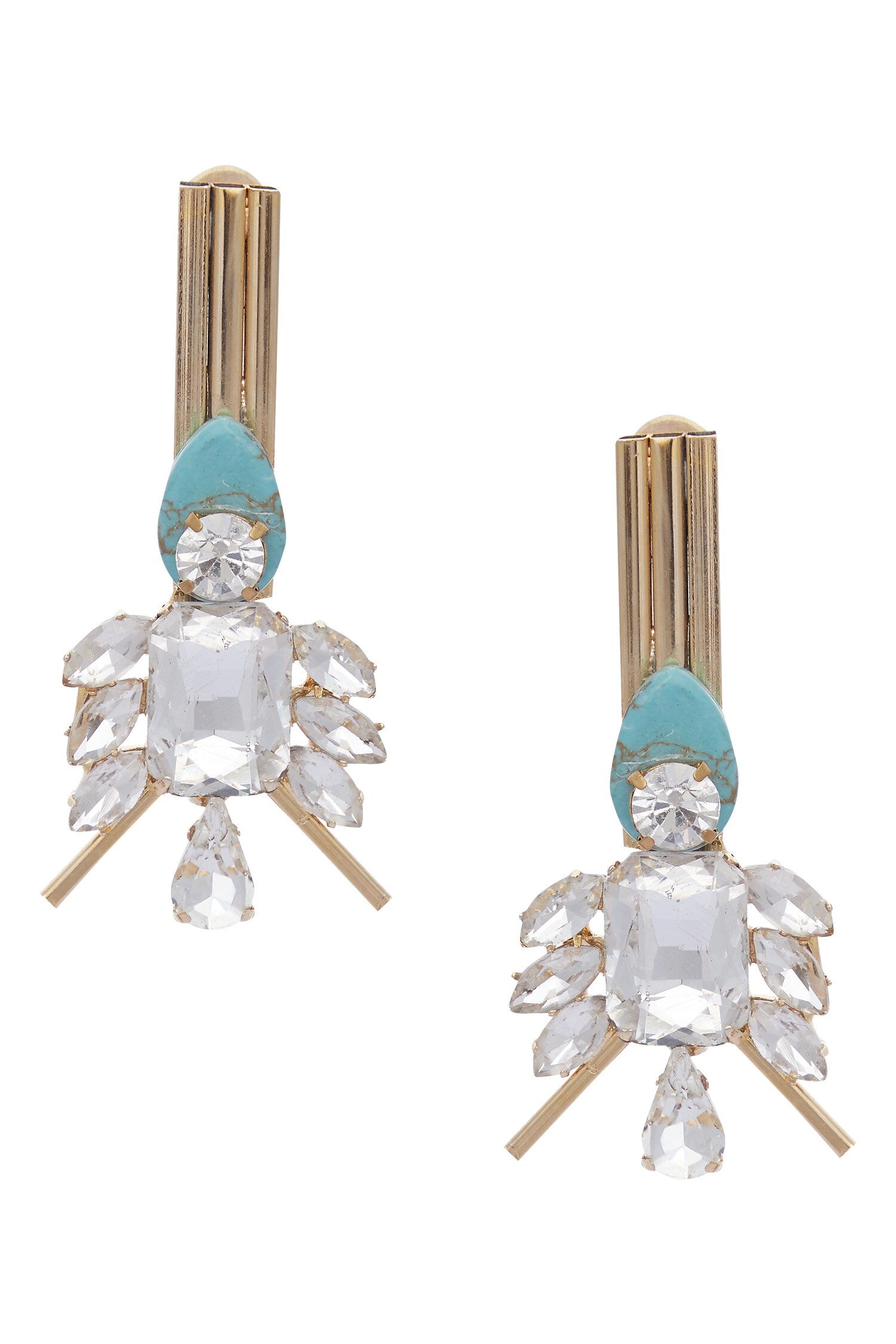 Structured stone earrings 
