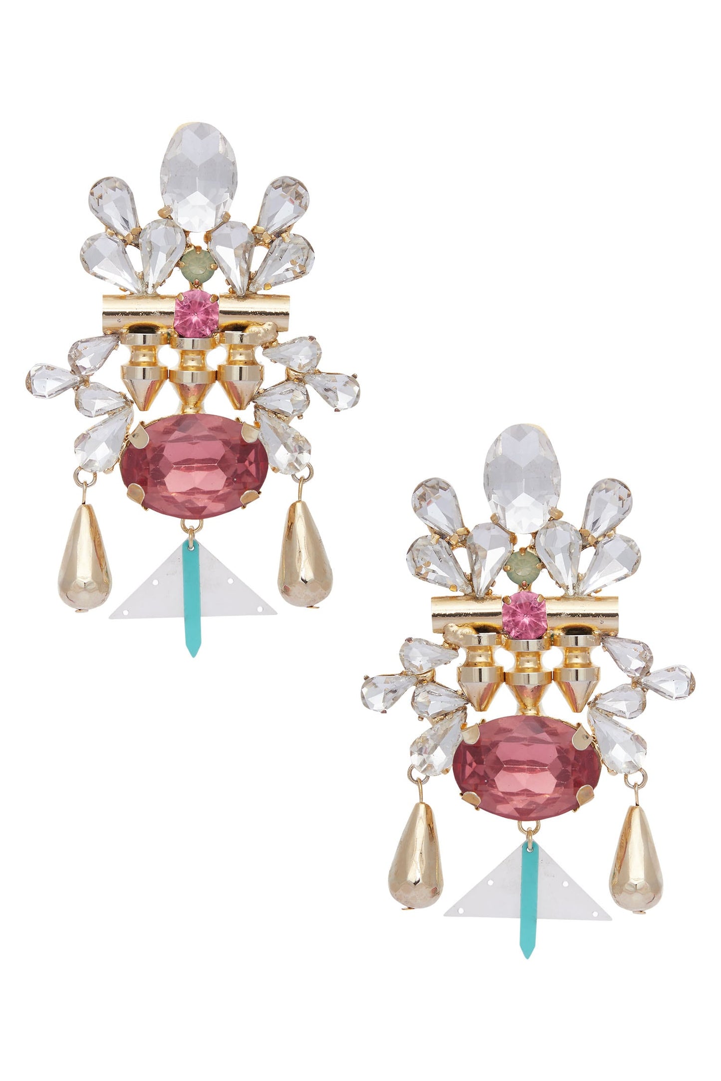 Structured stone earrings 