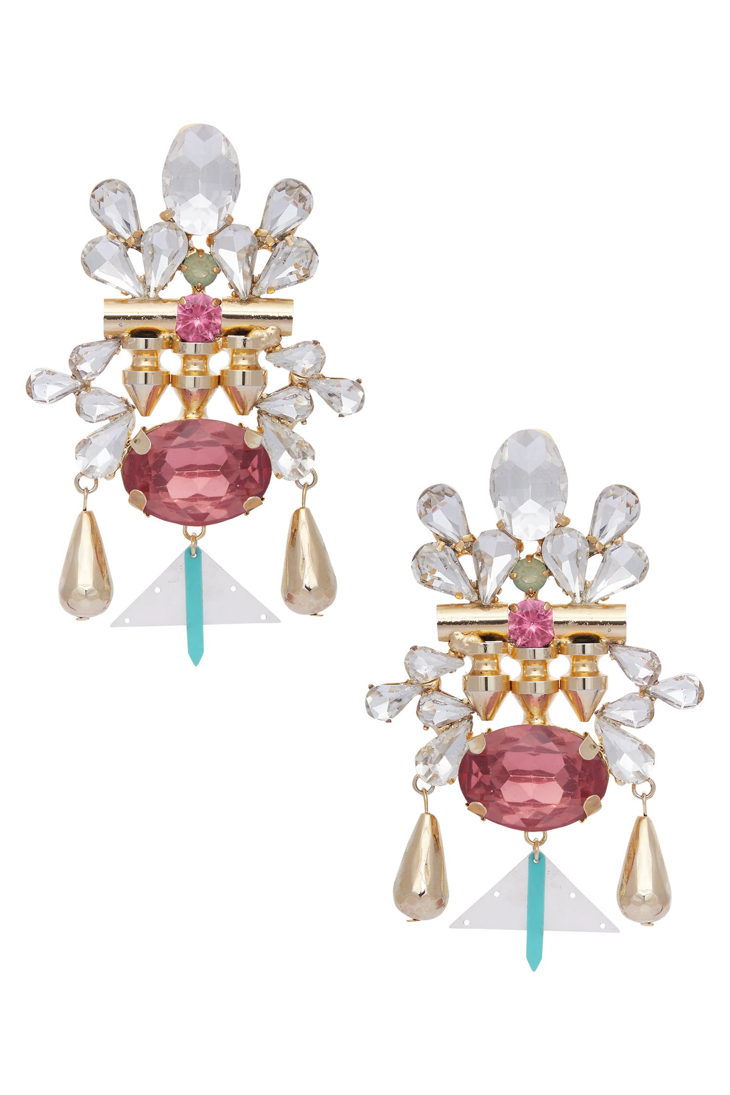 Structured stone earrings 