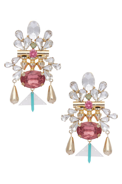 Structured stone earrings 