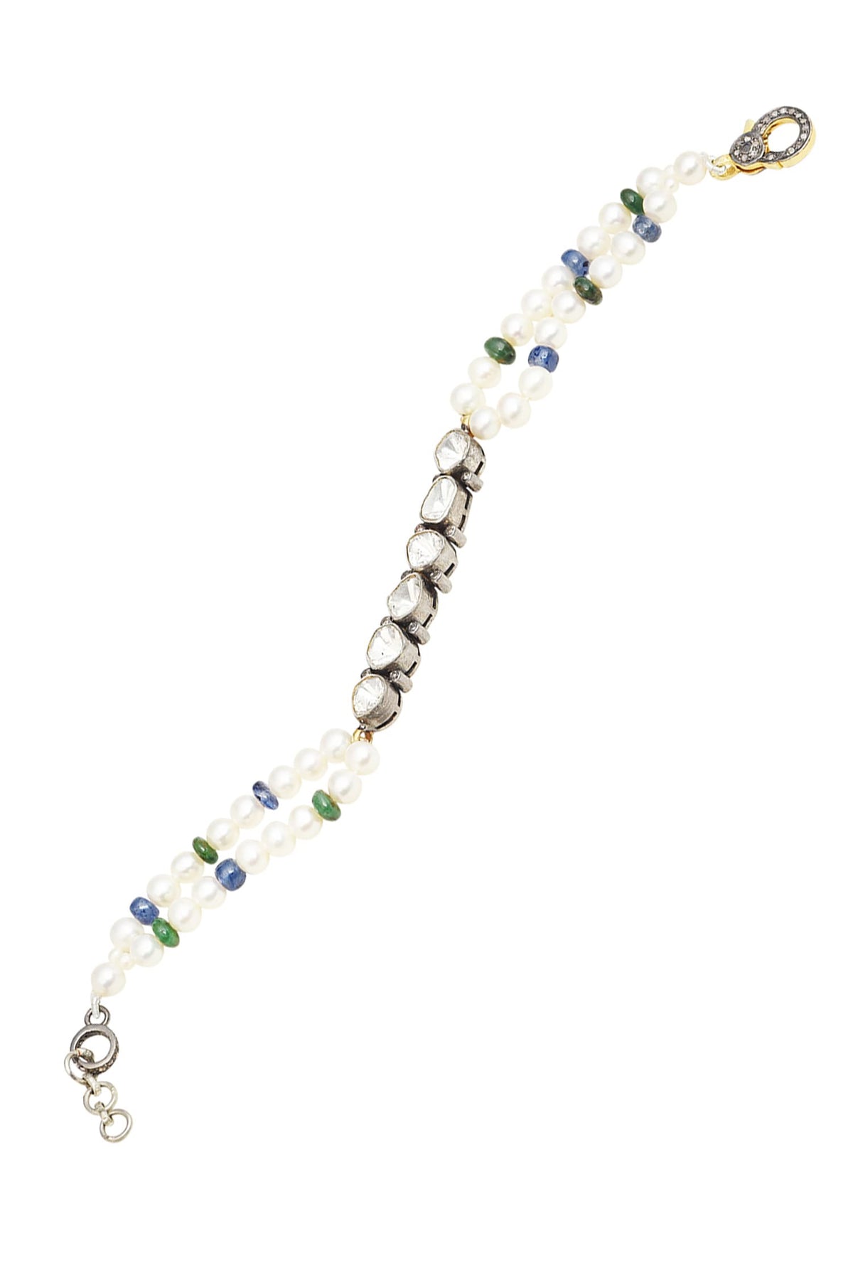 Scalloped Bracelet With Pearls 