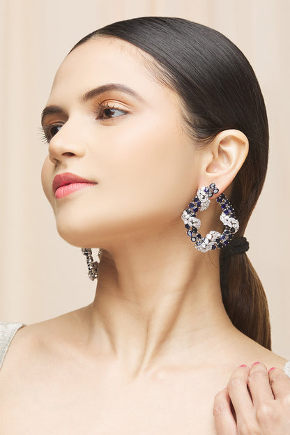 Circular Stone Earrings 