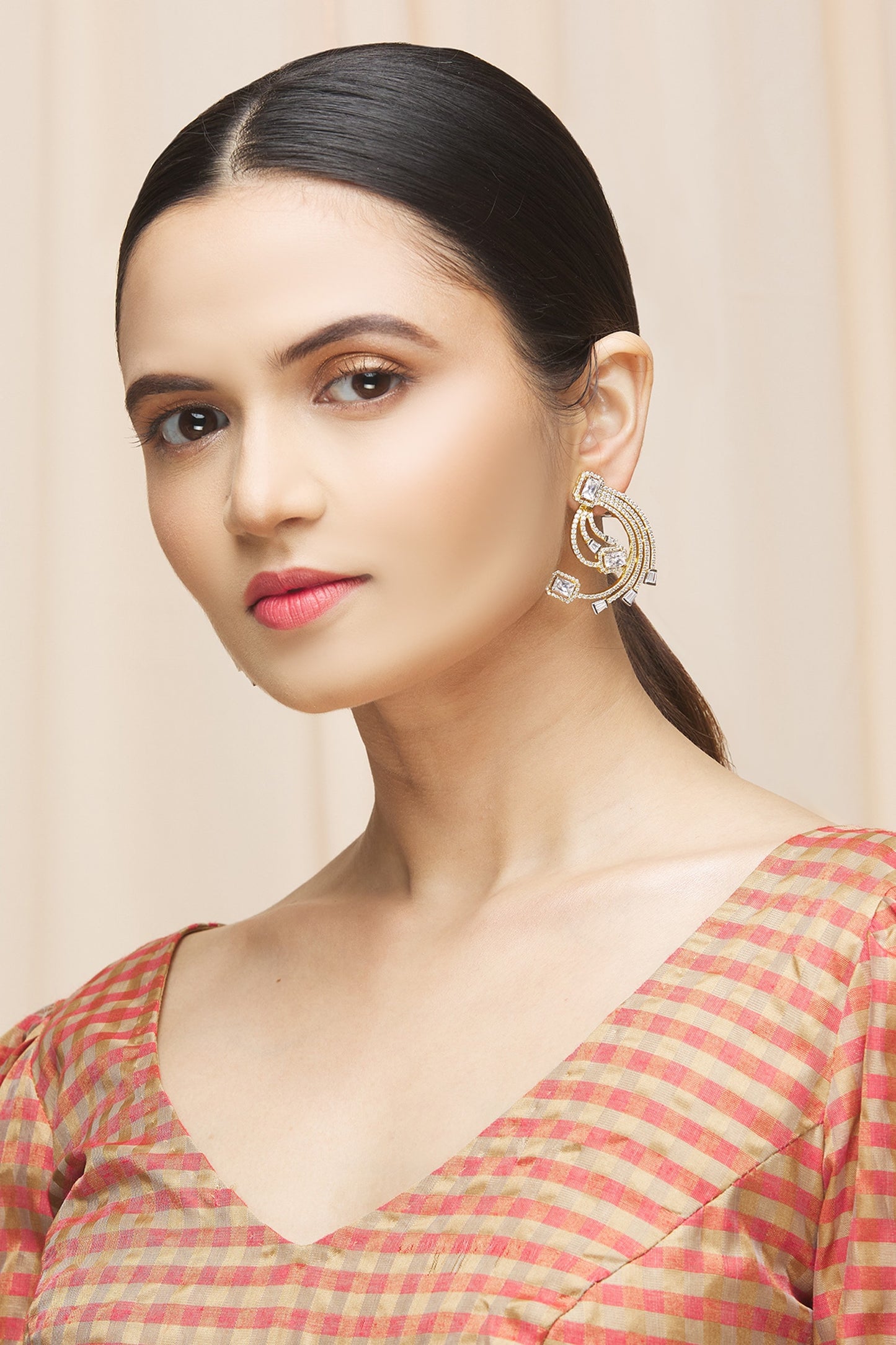 Sun Ray Pattern Earrings 