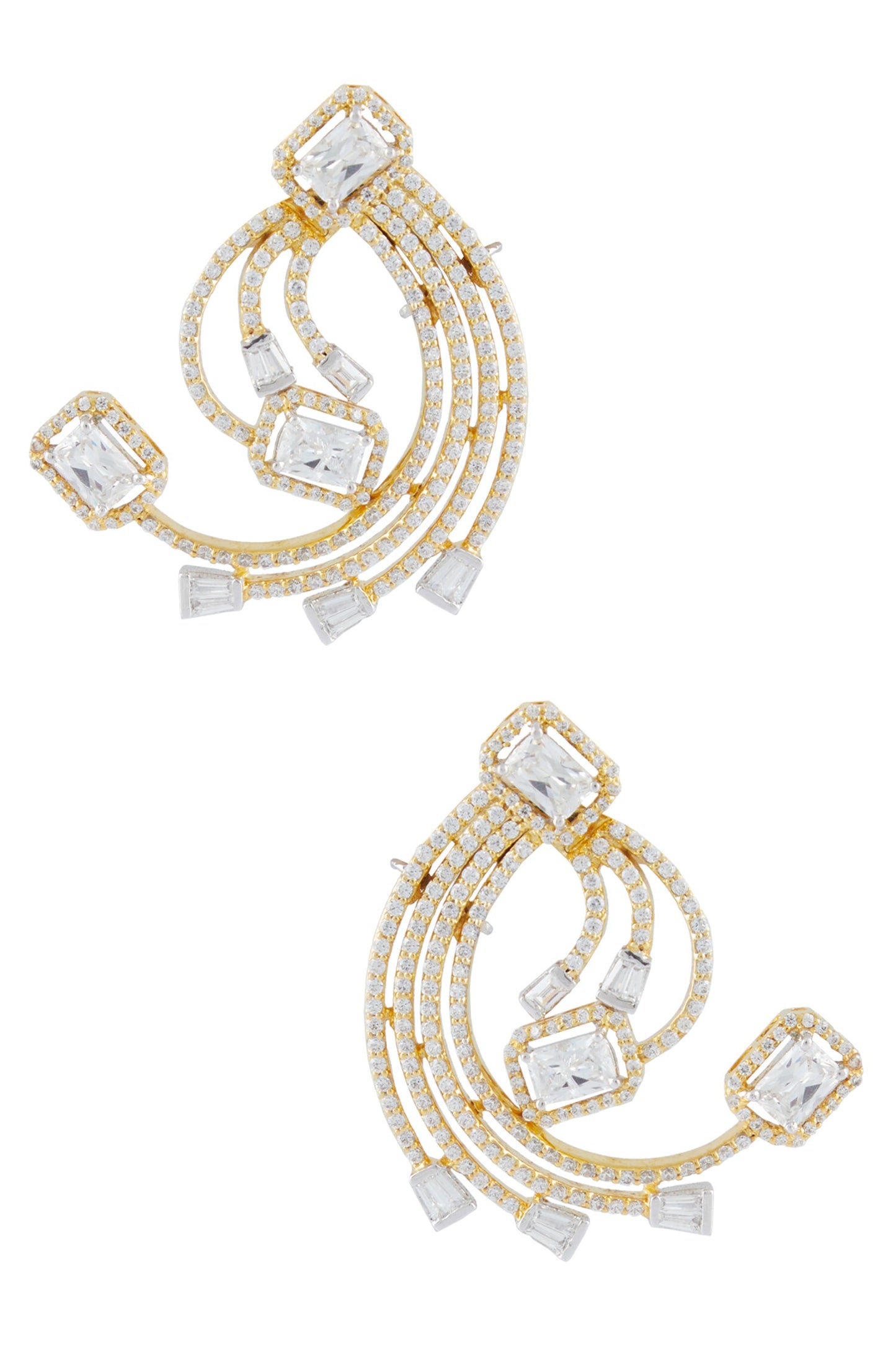 Sun Ray Pattern Earrings 