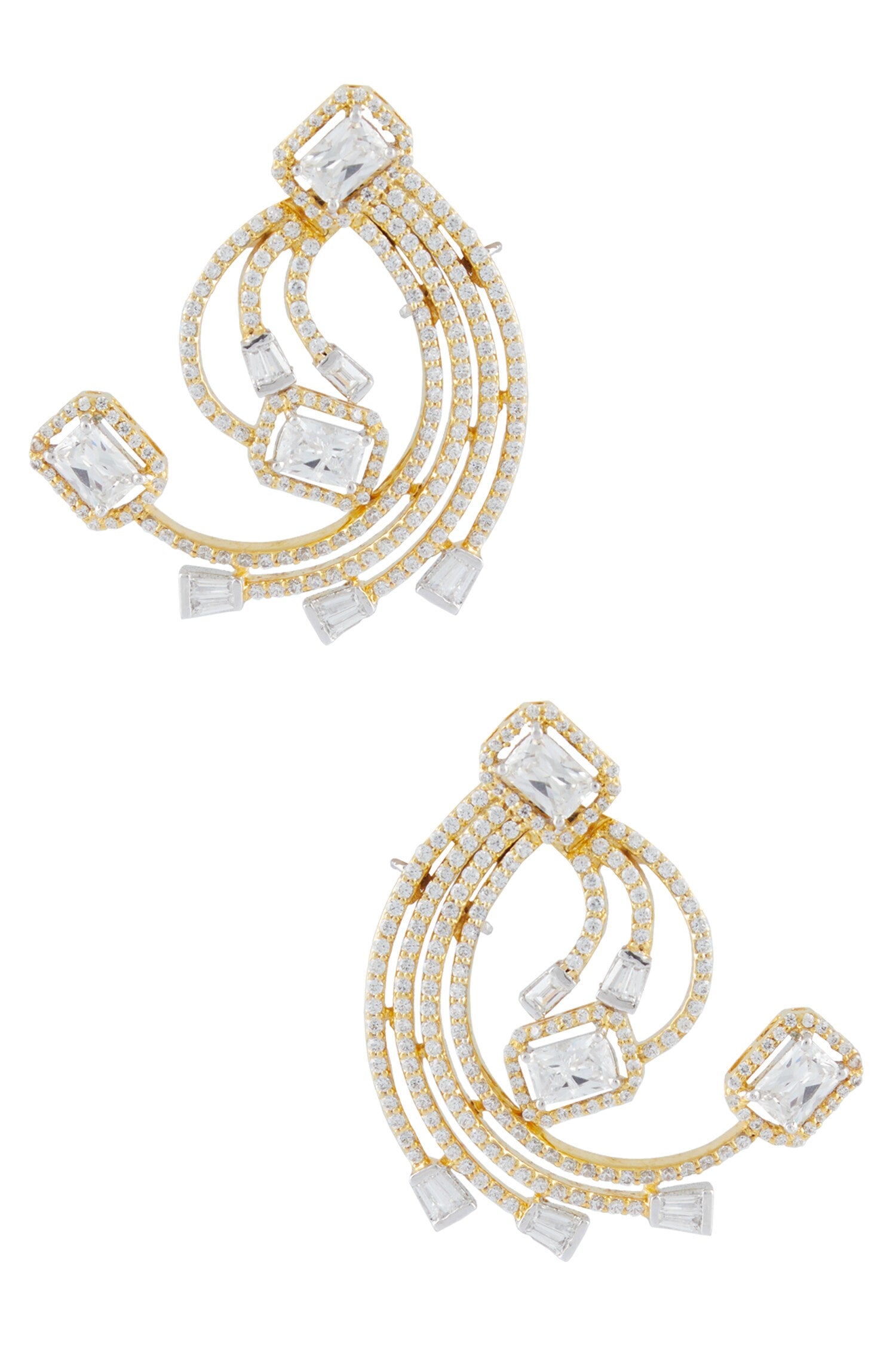 Sun Ray Pattern Earrings 