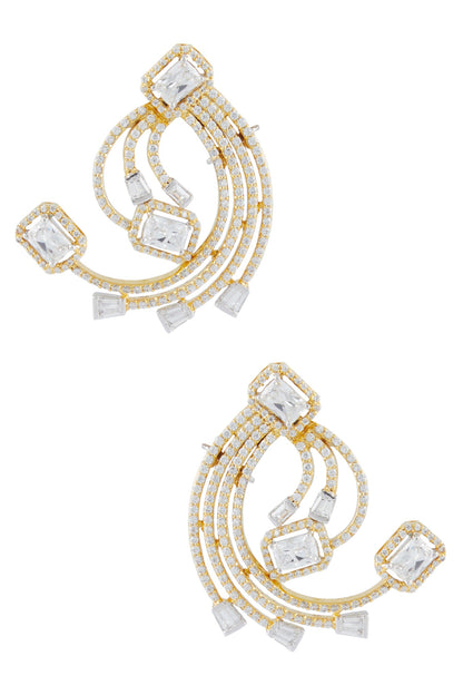 Sun Ray Pattern Earrings 