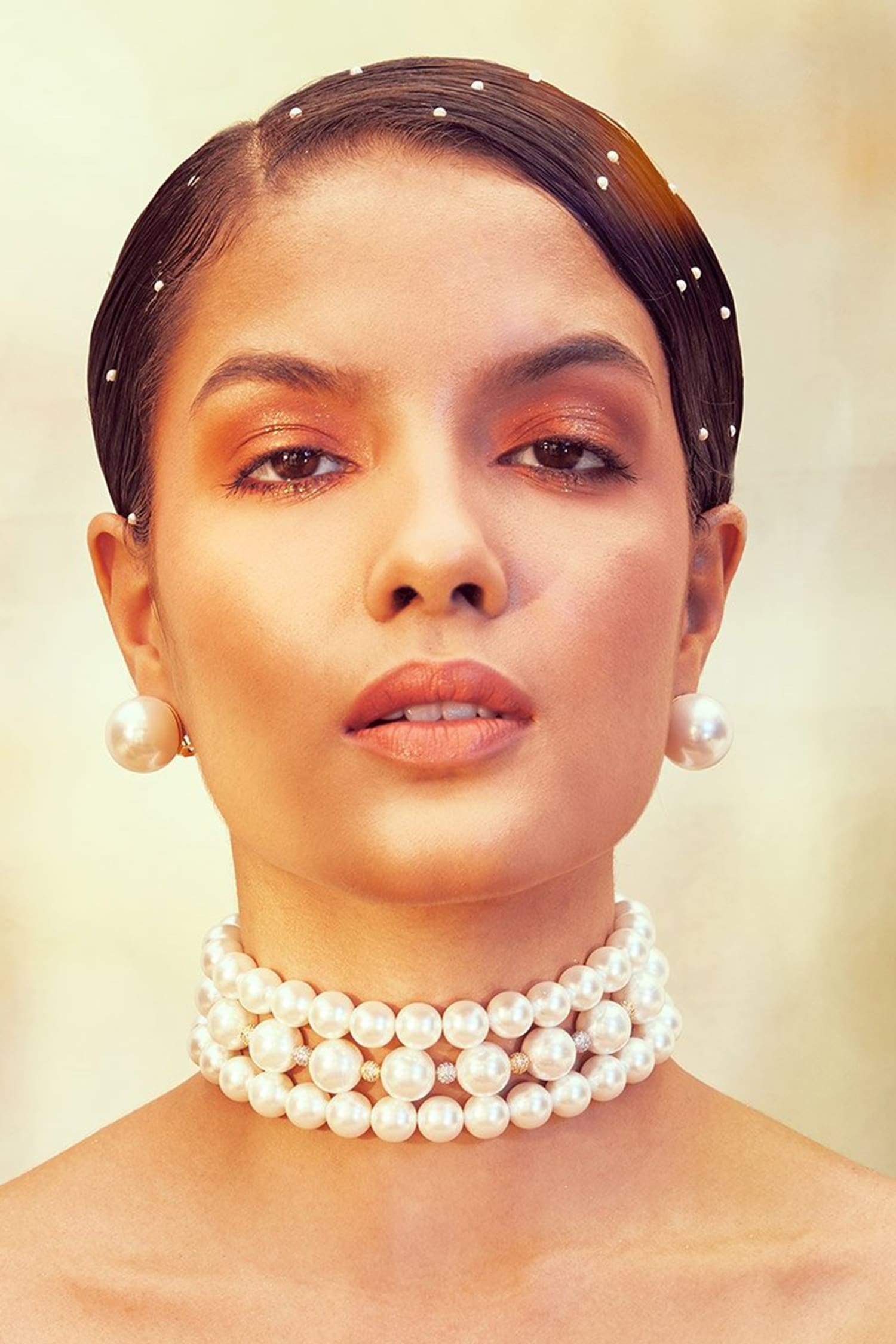 Swarovski Pearl Layered Choker 