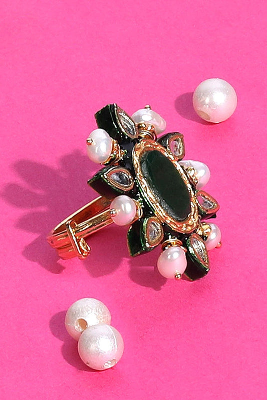 Kundan Embellished Ring - Single Pc 