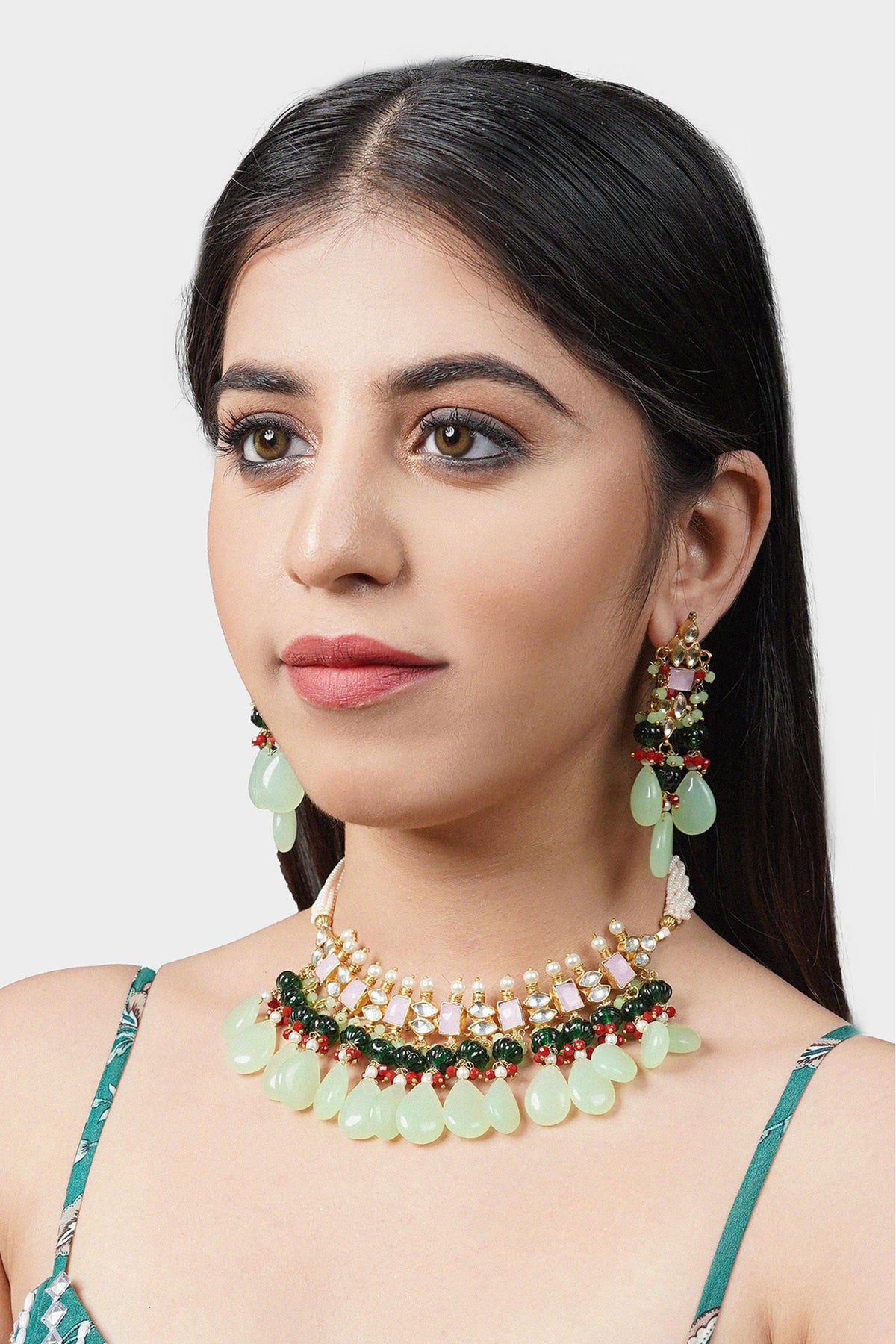 Bead Drop Choker Set 