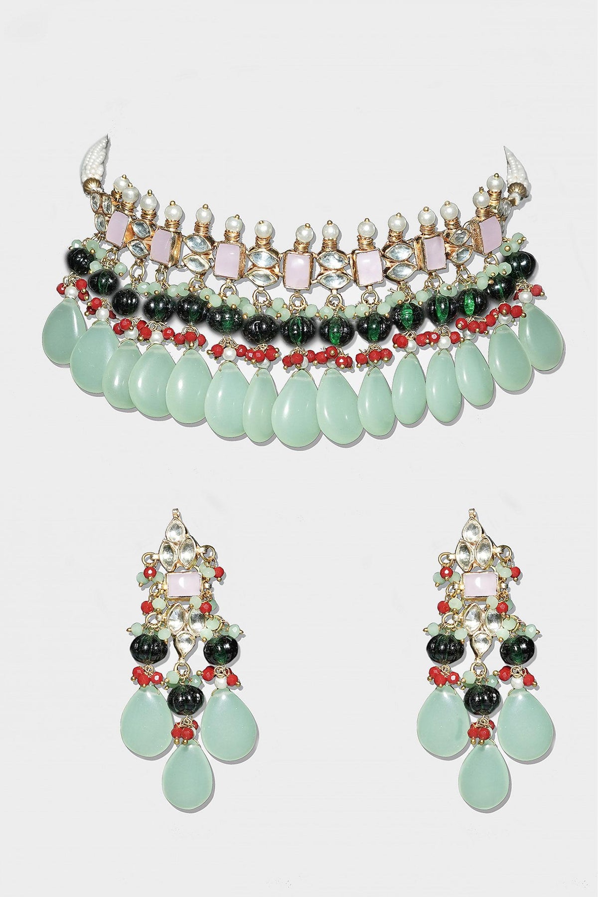 Bead Drop Choker Set 