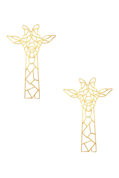 Giraffe Carved Earrings 