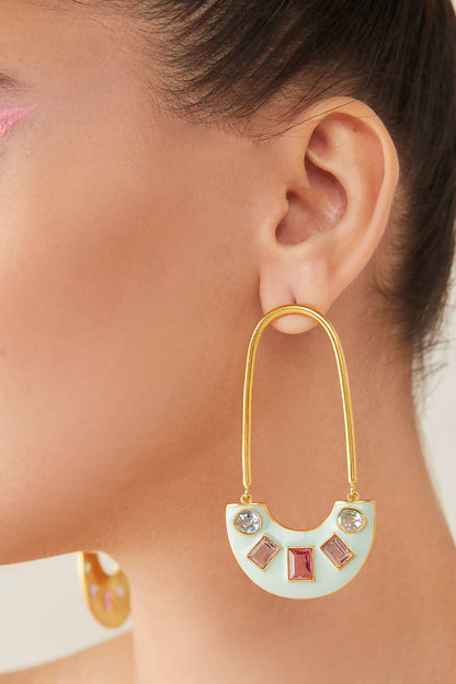 Francesca Embellished Hoops 