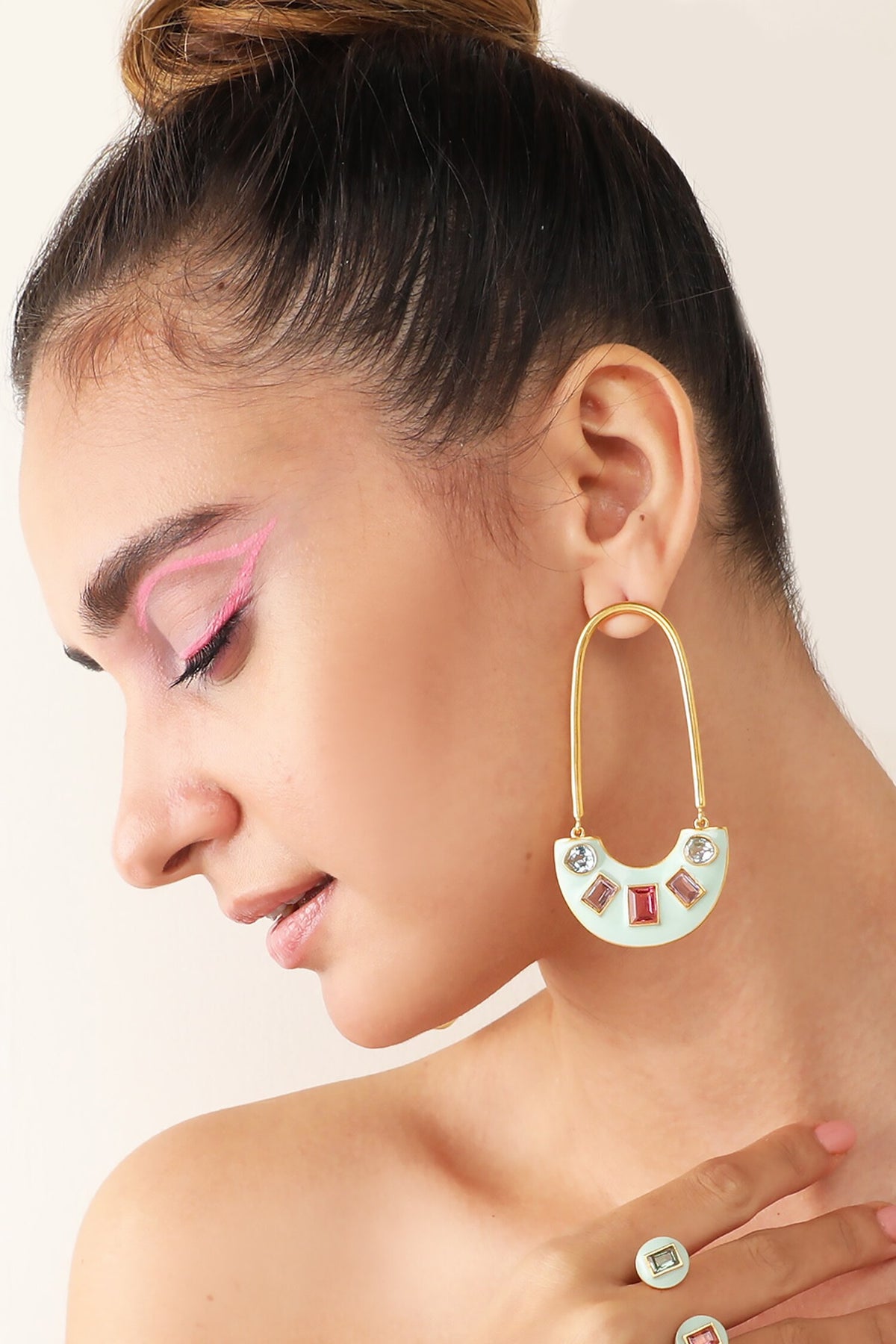 Francesca Embellished Hoops 