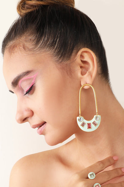 Francesca Embellished Hoops 