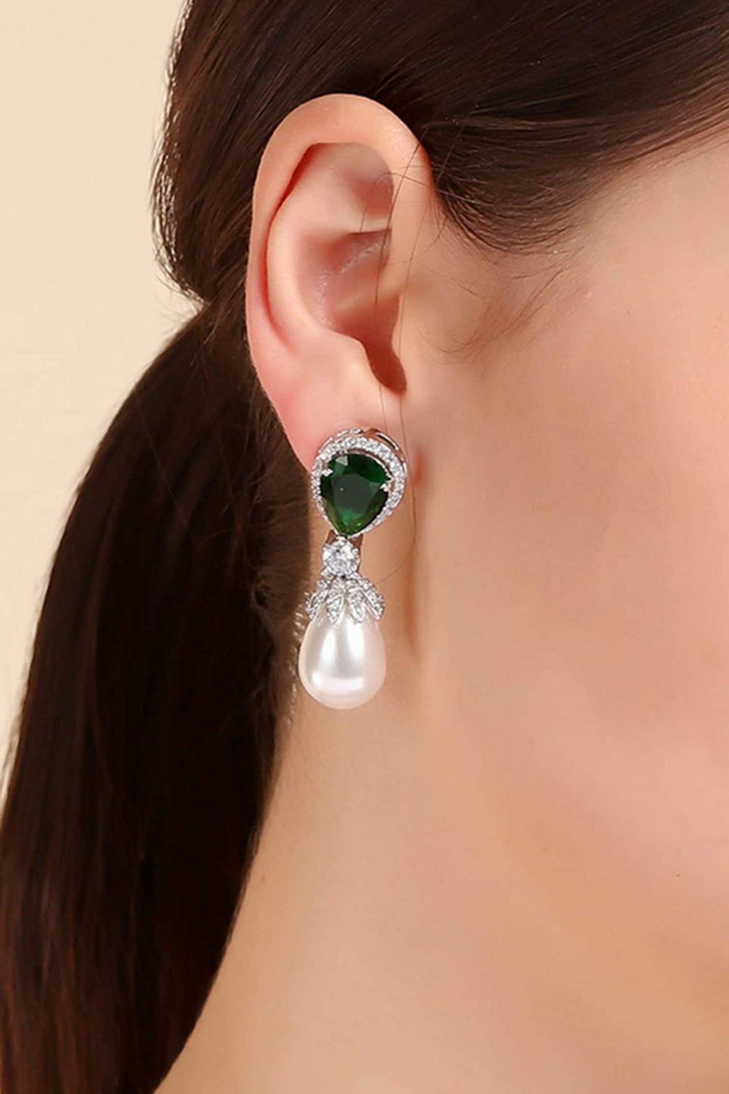 Stone Embellished Earrings 