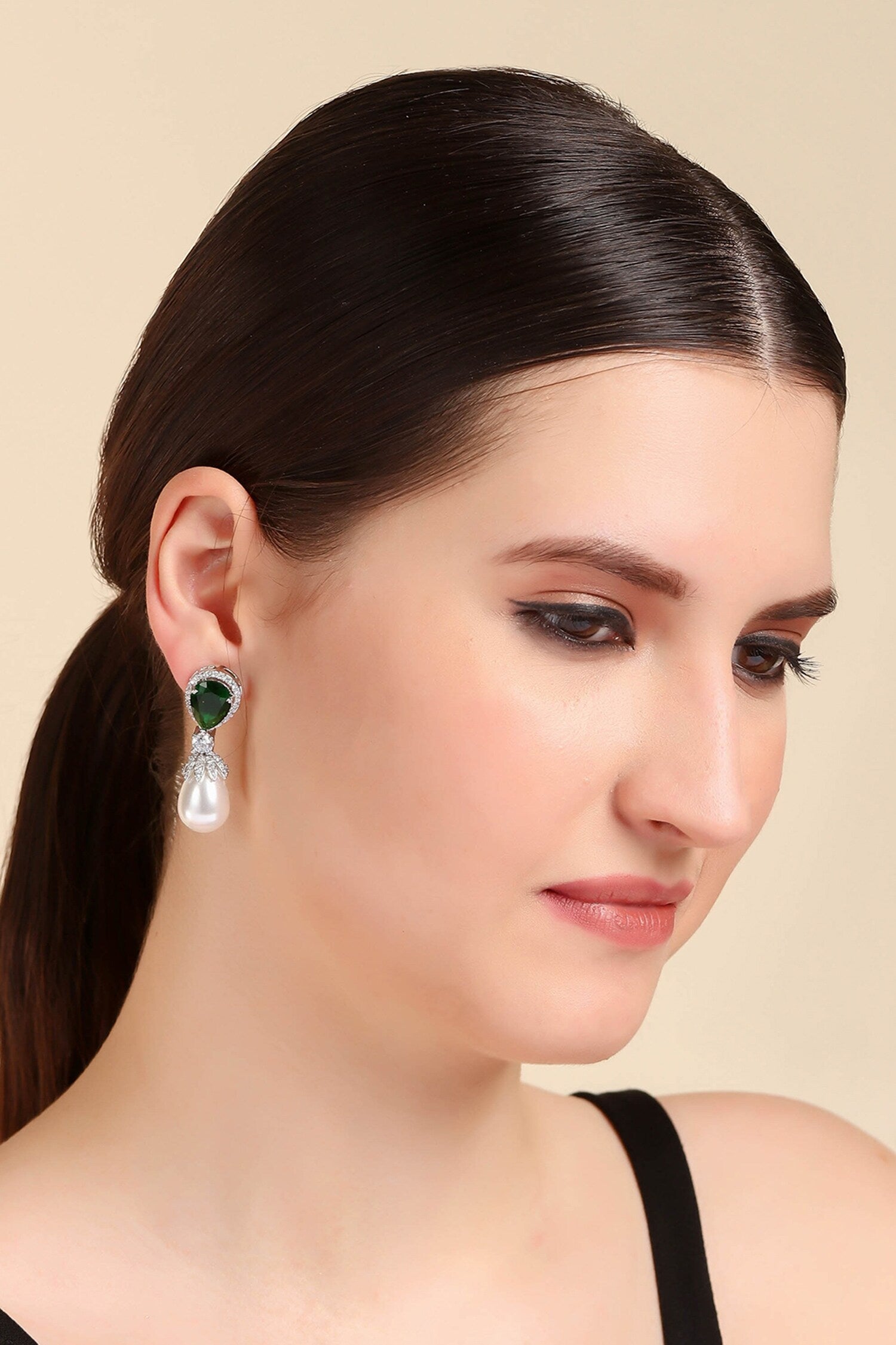 Stone Embellished Earrings 