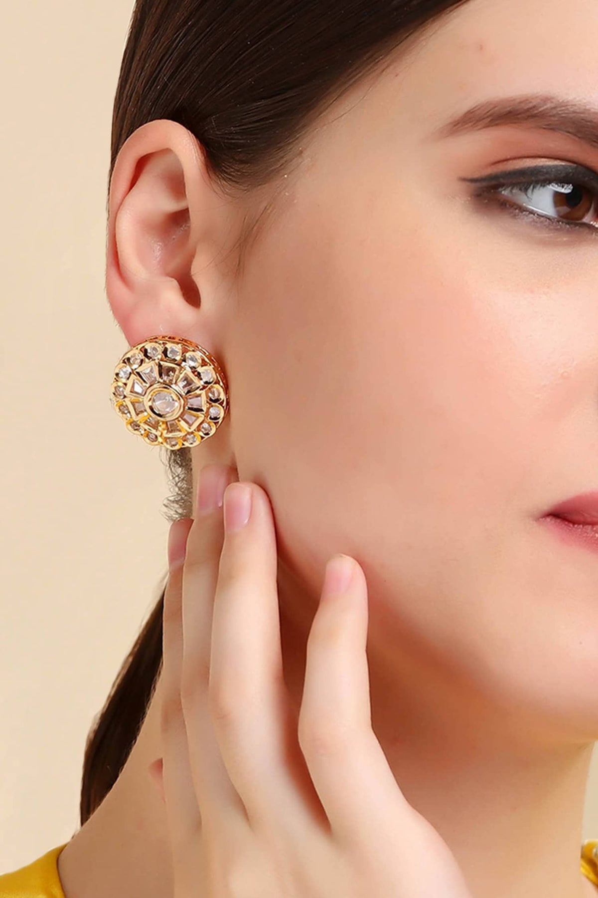 Kundan Embellished Stud Earrings 