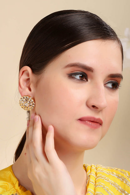 Kundan Embellished Stud Earrings 