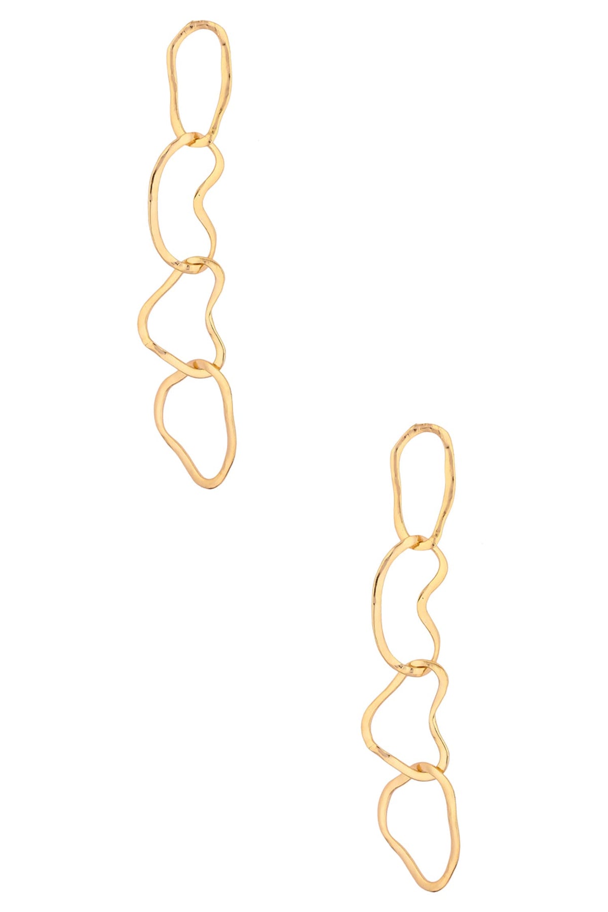 Tiered Link Long Earrings 