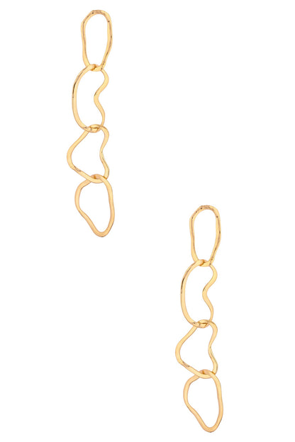 Tiered Link Long Earrings 