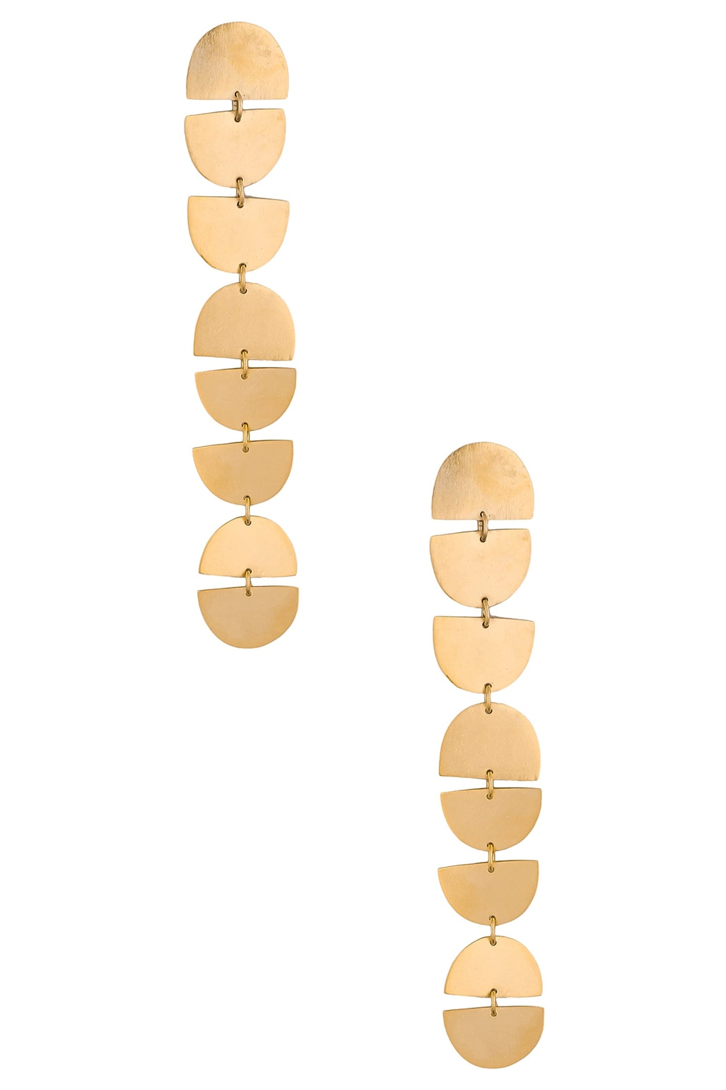 Tiered Geometric Long Earrings 