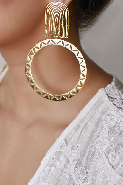 Cutwork Hoop Danglers 