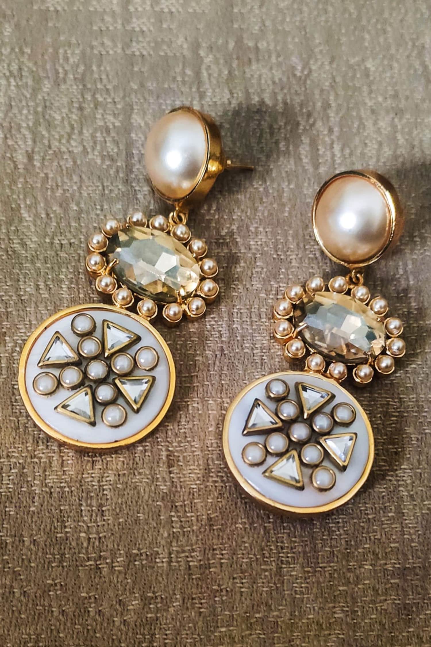 Sanah Embellished Dangler Earrings 