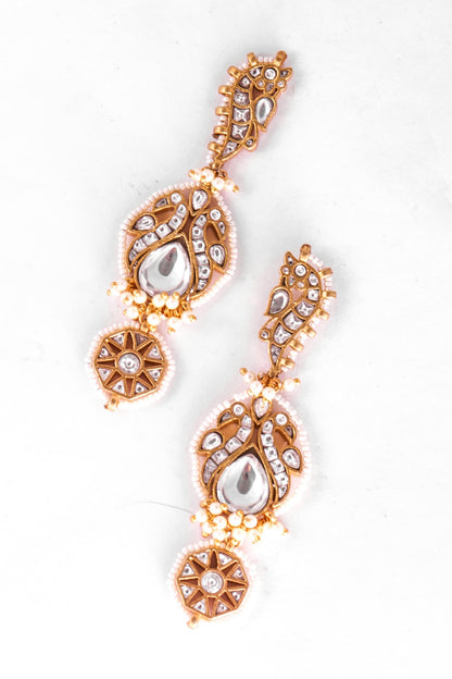 Jadau Kundan Dangler Earrings 
